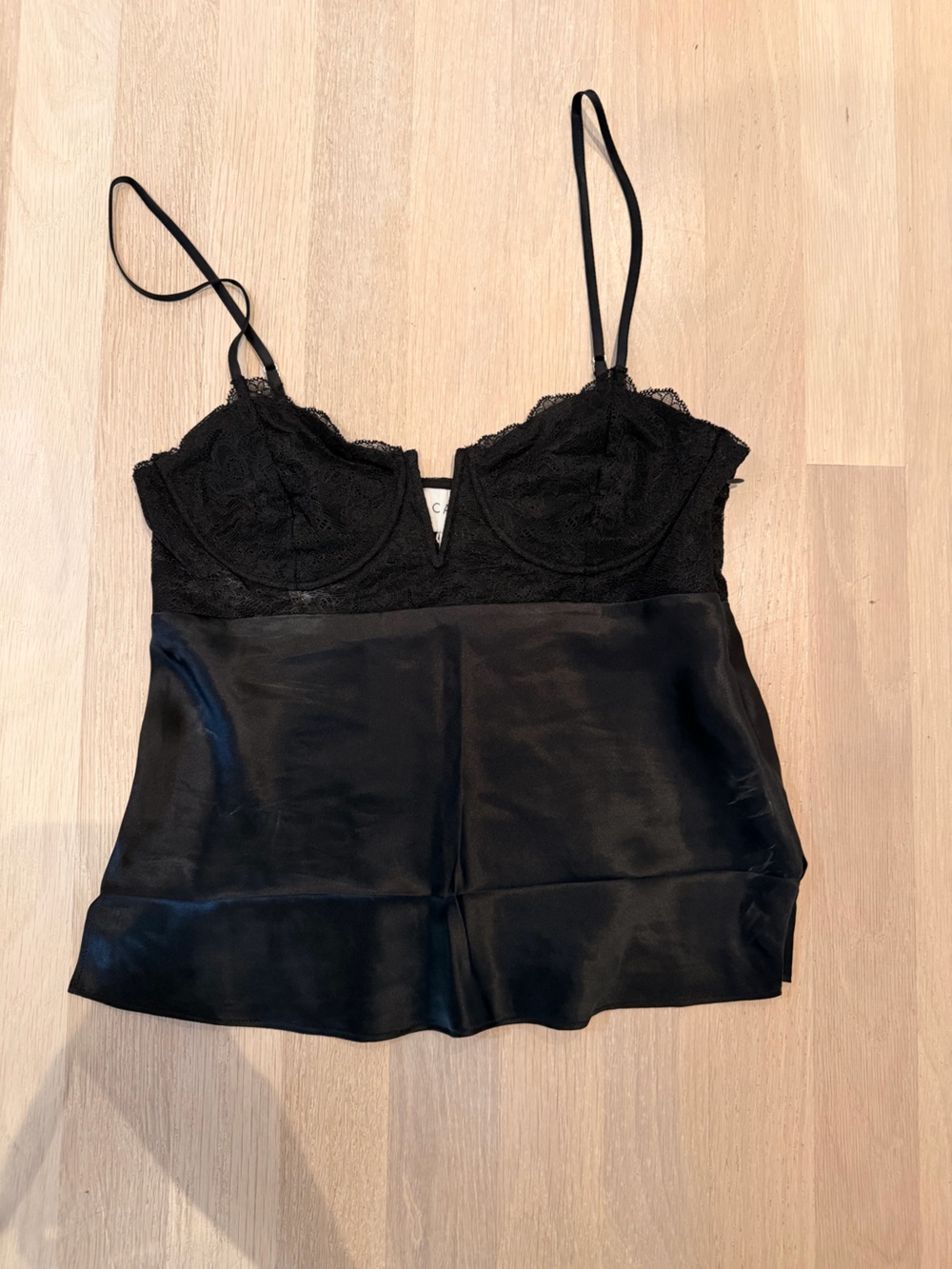 Cami NYC Black Lace & Satin Slip Cami